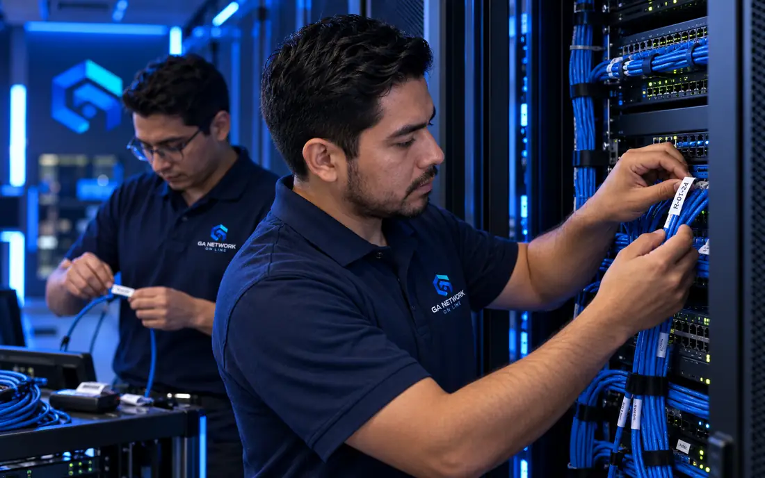 Instalación y etiquetado de rack